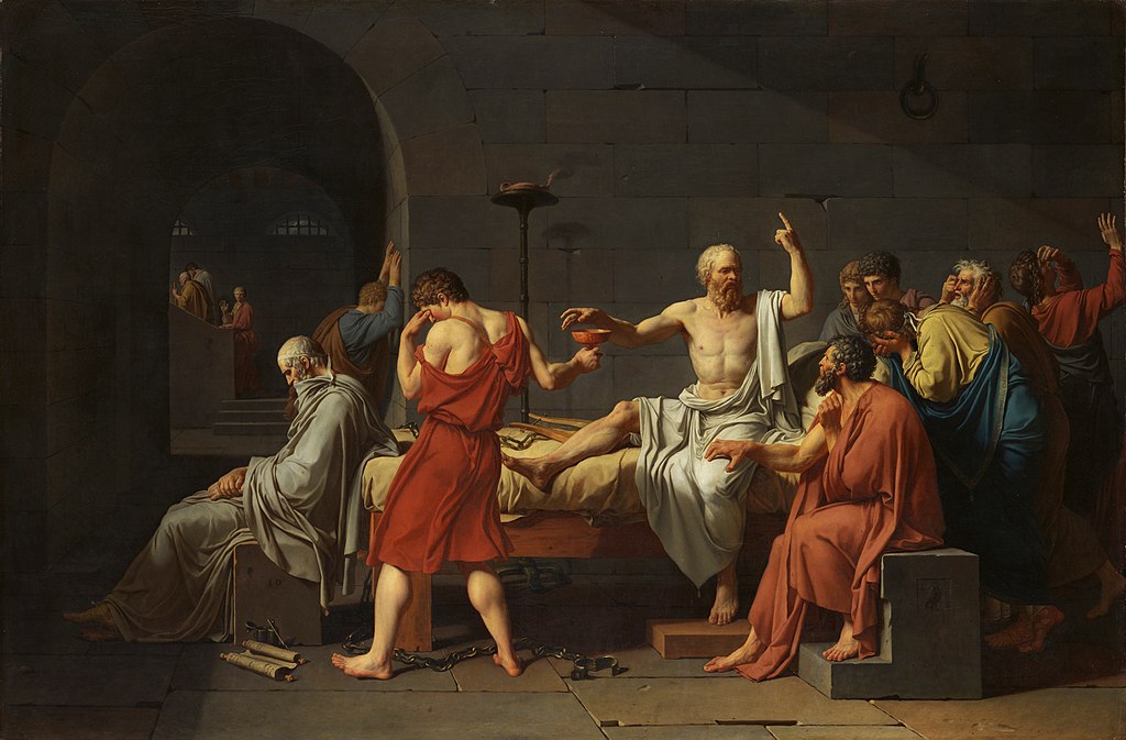 La mort de Socrate, par Jacques-Louis David